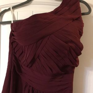 Maroon bridesmaid dress